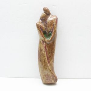 Studio HandMade Art Pottery Couple Love Romantic Hearth Statue Sculpture Gift 8"